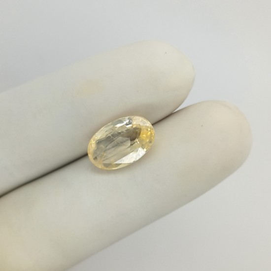 Yellow Sapphire (Pukhraj) 5.92 Ct Good Quality Yellow Sapphire (Pukhraj) 5.92 Ct Good Quality